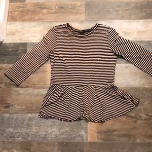 Striped Peplum Top